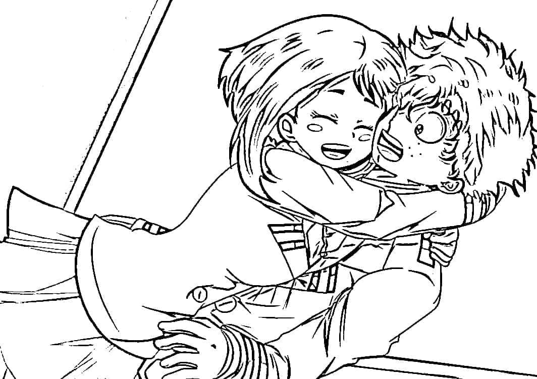 ระบายสี มิโดริยะและอุรารากะ