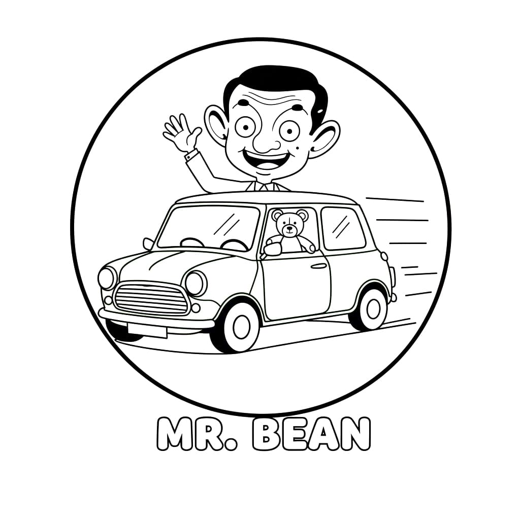 ระบายสี มิสเตอร์บีนบนรถ