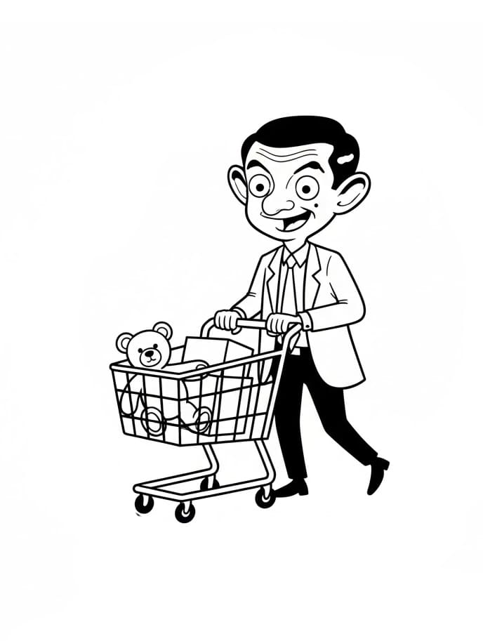 ระบายสี มิสเตอร์บีน ช้อปปิ้ง