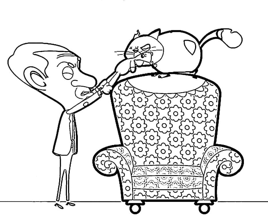 ระบายสี มิสเตอร์บีนและแมวสแครปเปอร์