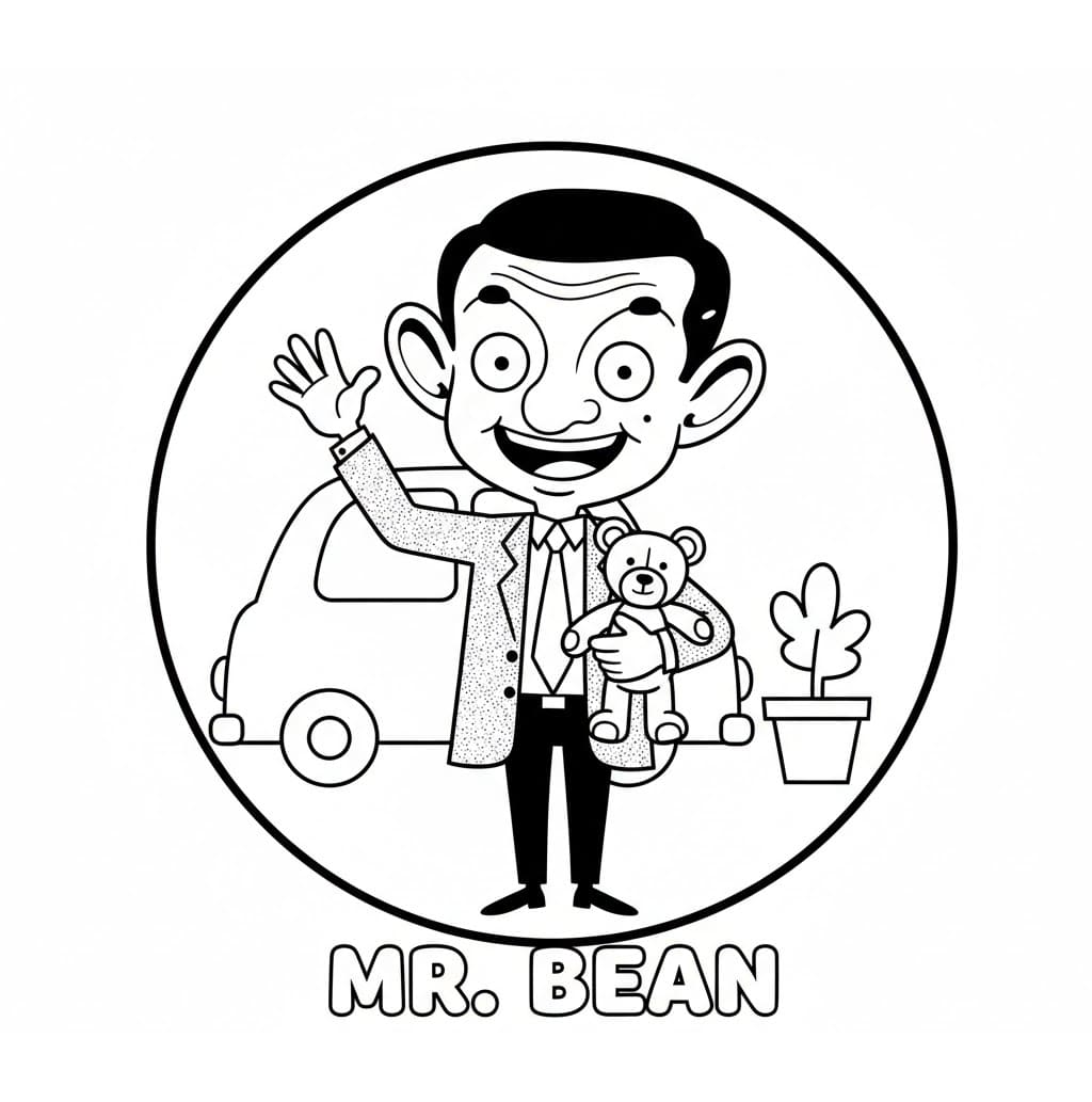 ระบายสี มิสเตอร์บีนยิ้ม