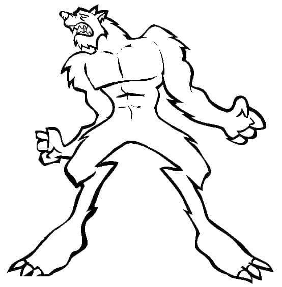 ระบายสี มนุษย์หมาป่าโกรธ