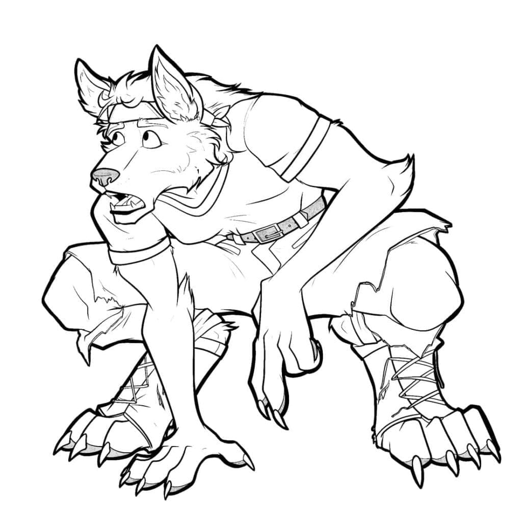 ระบายสี มนุษย์หมาป่าสุดเท่