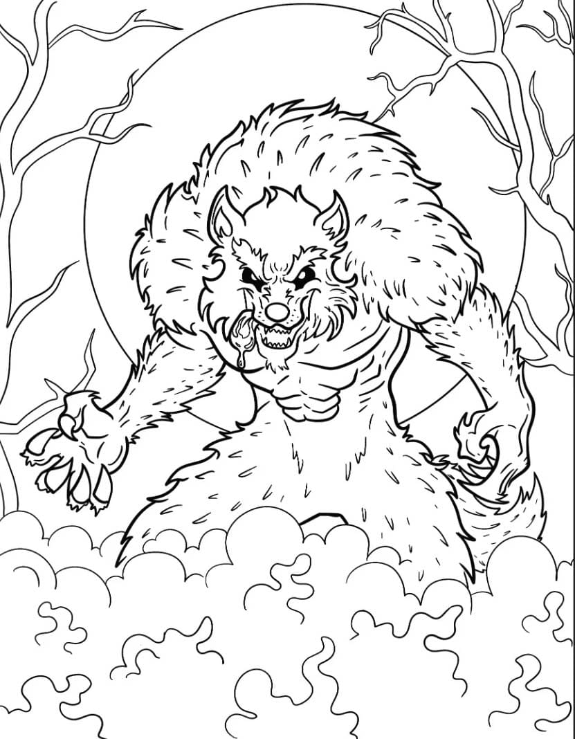 ระบายสี มนุษย์หมาป่าตัวใหญ่