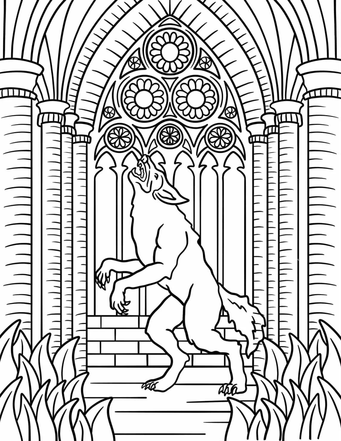 ระบายสี มนุษย์หมาป่าที่พิมพ์ได้