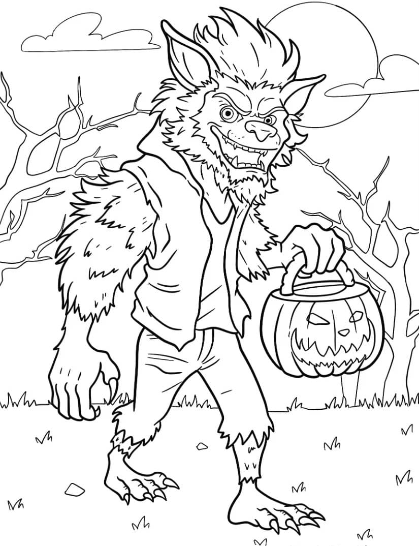 ระบายสี มนุษย์หมาป่ายิ้ม