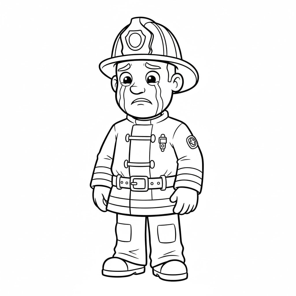 ระบายสี นักดับเพลิงแซมเศร้า