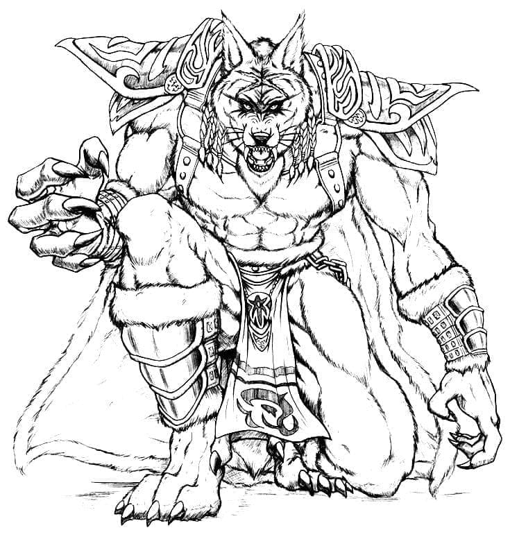 ระบายสี นักรบหมาป่า