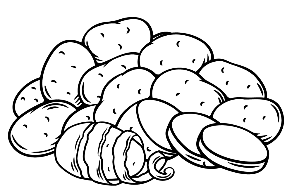 ระบายสี ผักมันฝรั่งฟรี