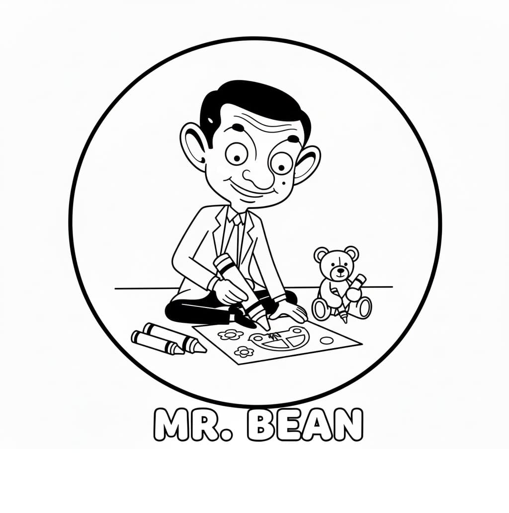 ระบายสี ภาพวาดมิสเตอร์บีน