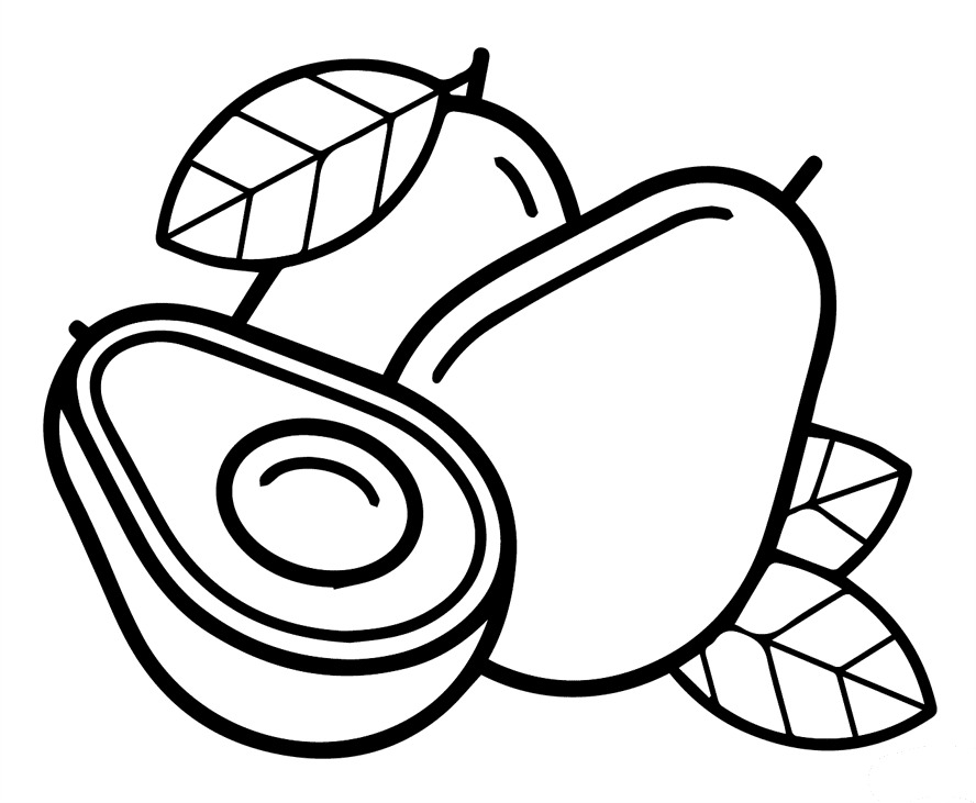 ระบายสี ภาพวาดอะโวคาโด