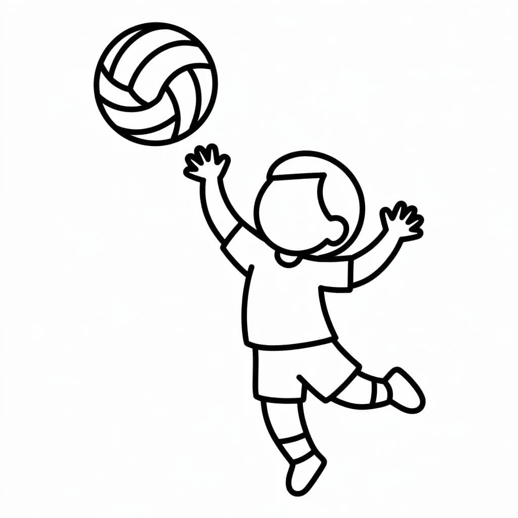 ระบายสี ภาพวอลเลย์บอล