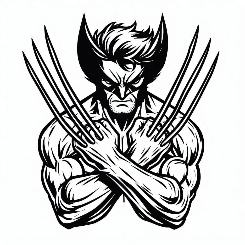 ระบายสี พิมพ์วูล์ฟเวอรีนฟรี