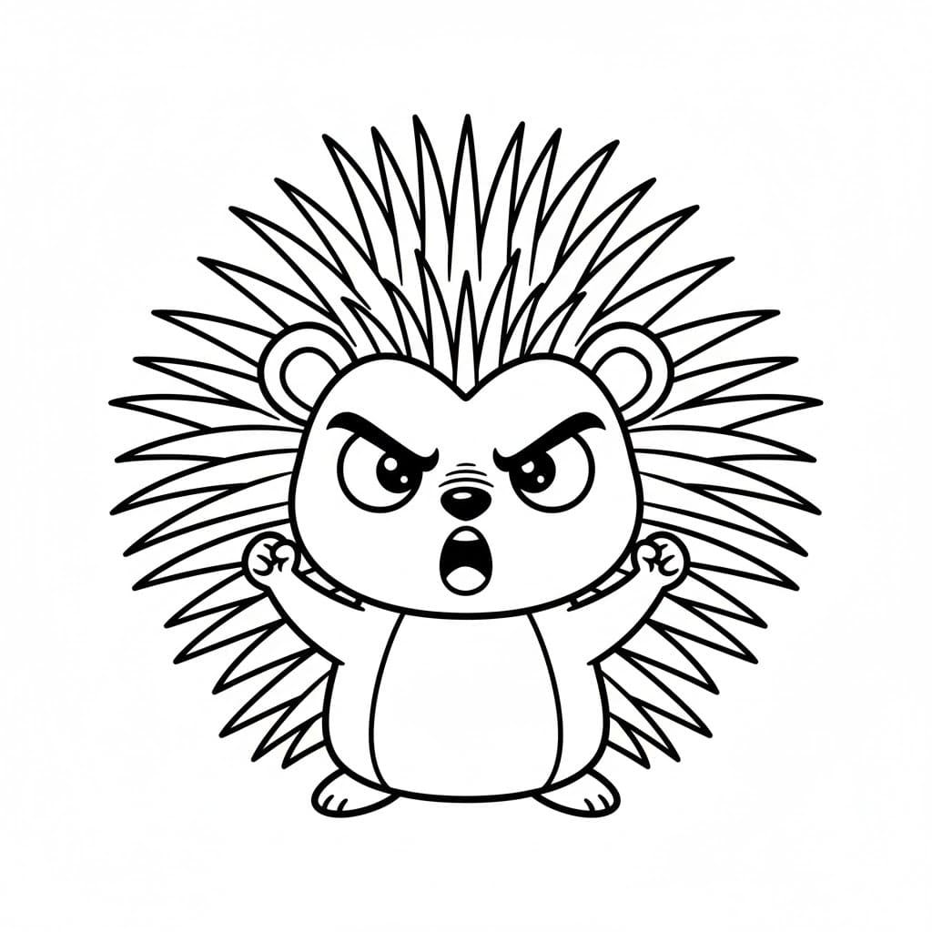 ระบายสี เม่น