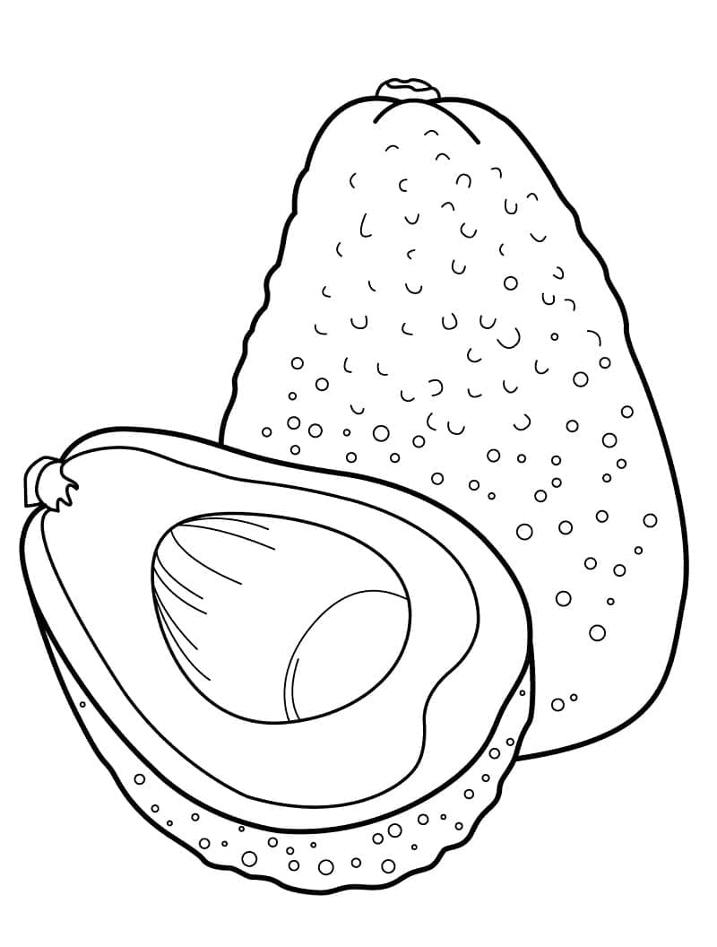 ระบายสี ผลอะโวคาโด