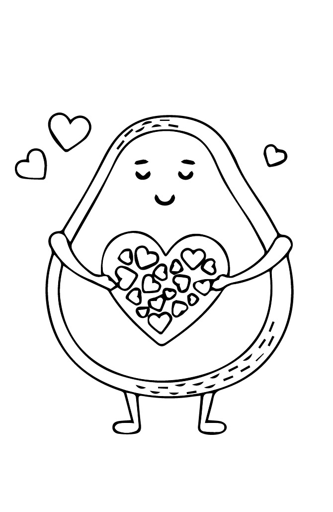 ระบายสี รูปภาพอะโวคาโด