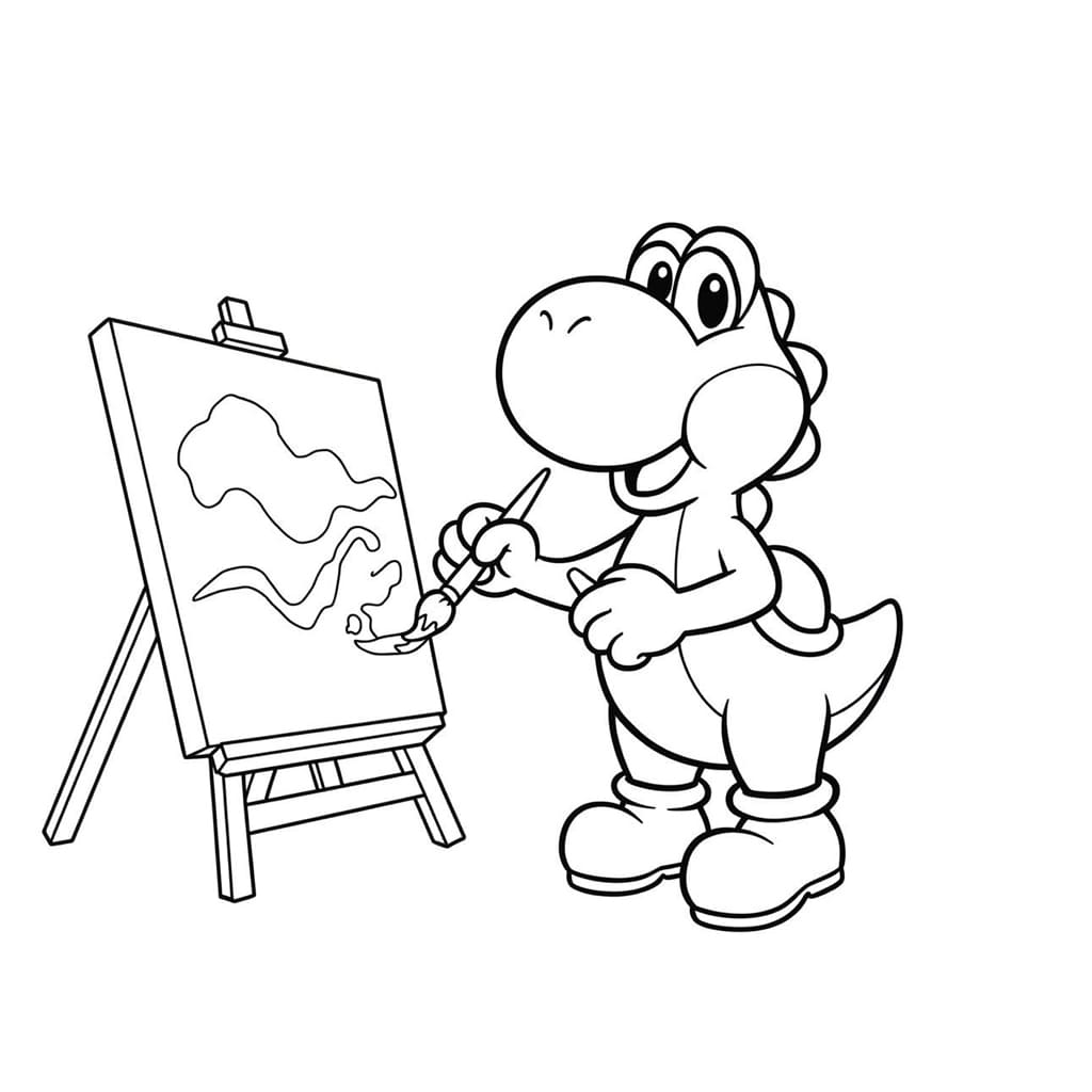 ระบายสี รูปวาดโยชิ