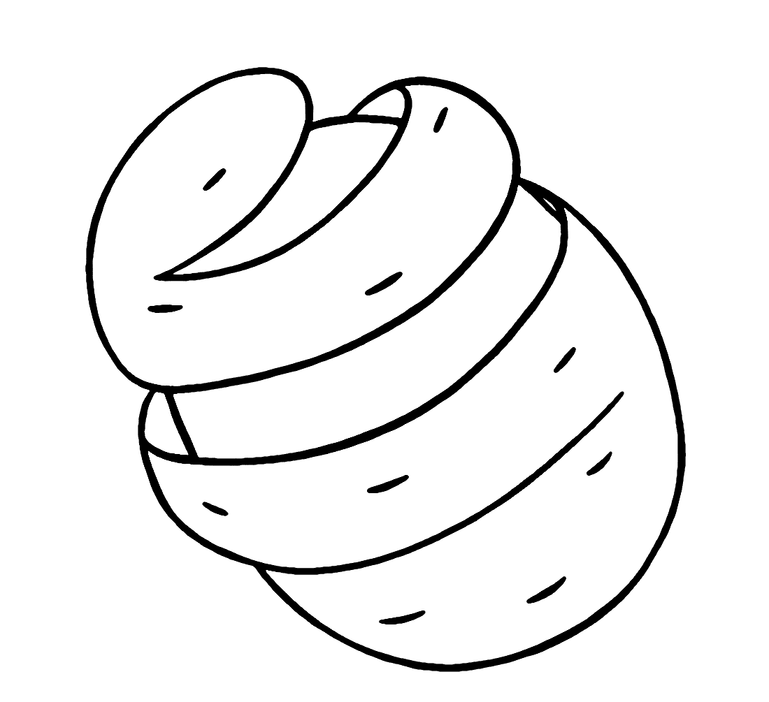 ระบายสี รูปภาพมันฝรั่ง