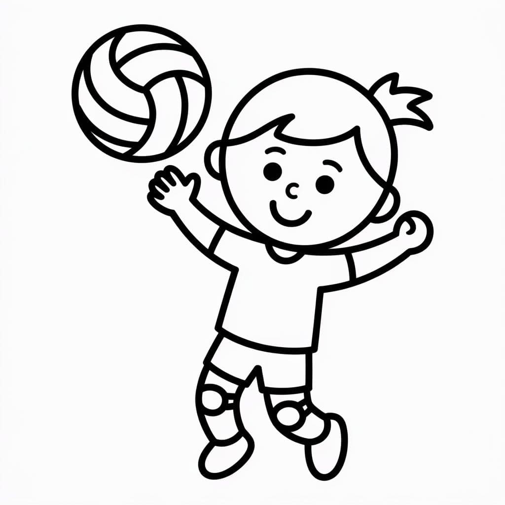 ระบายสี สาววอลเลย์บอลน่ารัก