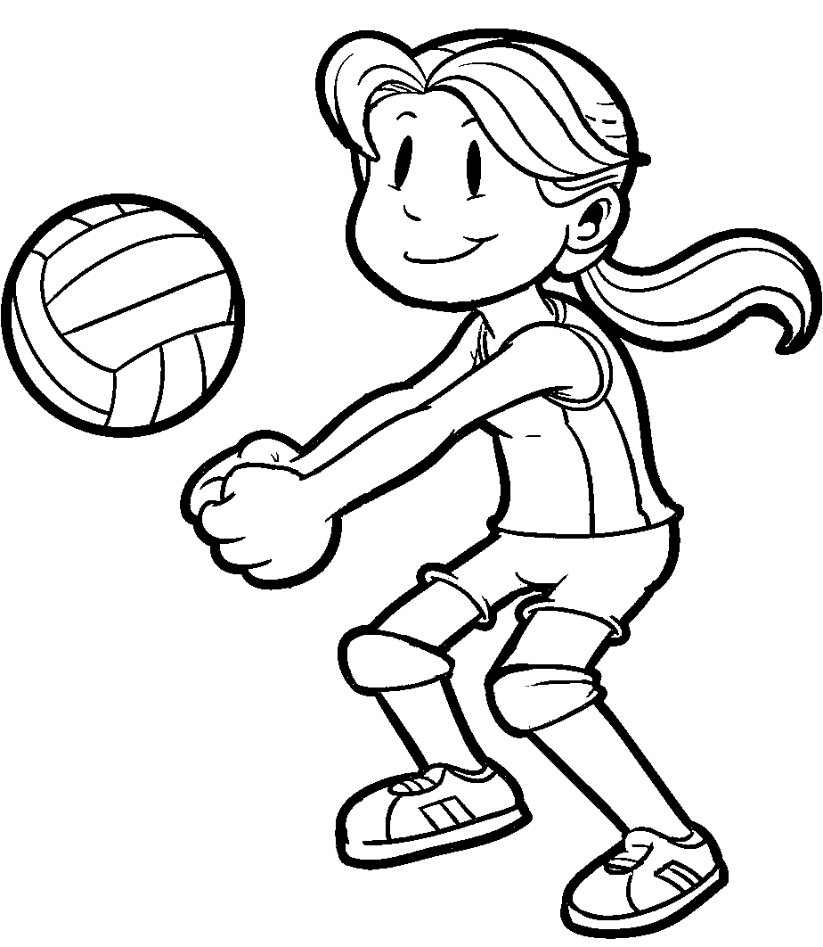 ระบายสี สาววอลเลย์บอล