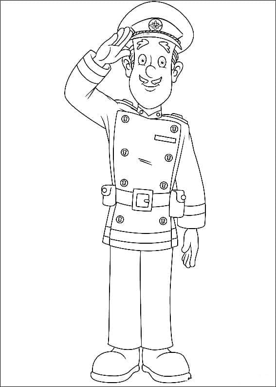 ระบายสี ตัวละครนักดับเพลิงแซม