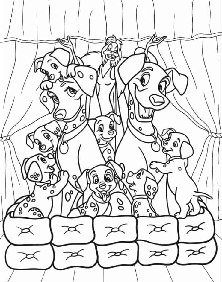 ระบายสี ทรามวัยกับไอ้ด่าง กับครูเอลล่า