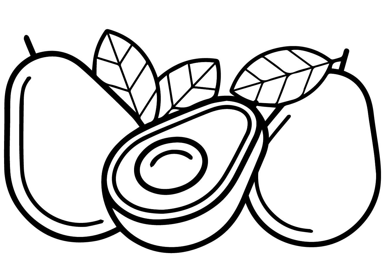 ระบายสี วาดรูปอะโวคาโด