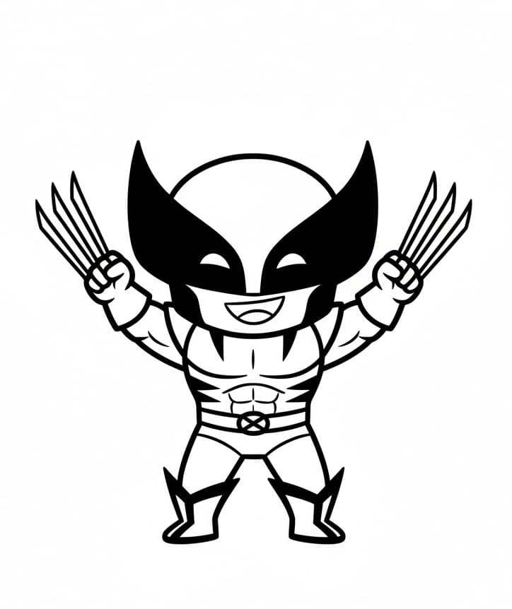 ระบายสี วูล์ฟเวอรีนมีความสุข