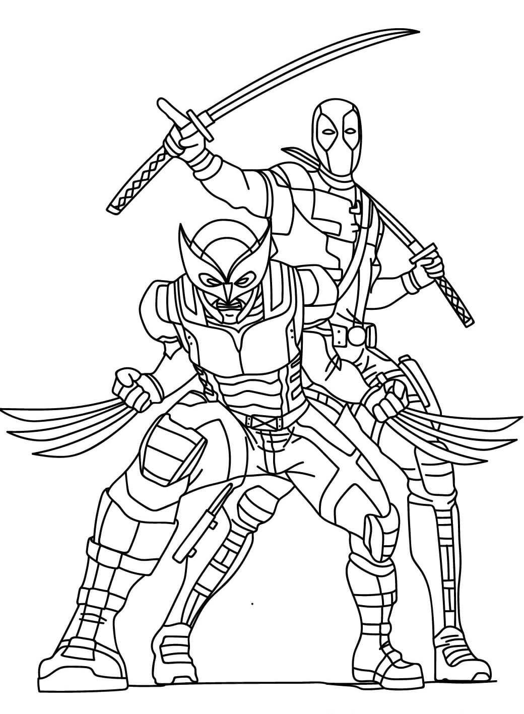 ระบายสี วูล์ฟเวอรีนพร้อมต่อสู้