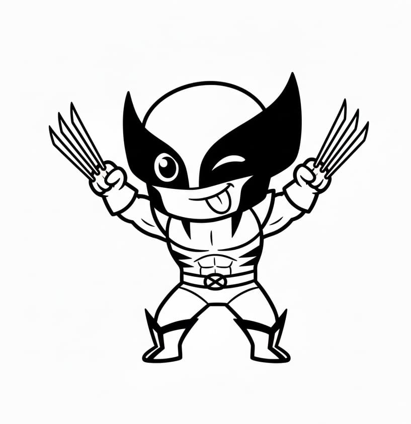 ระบายสี วูล์ฟเวอรีนตลก