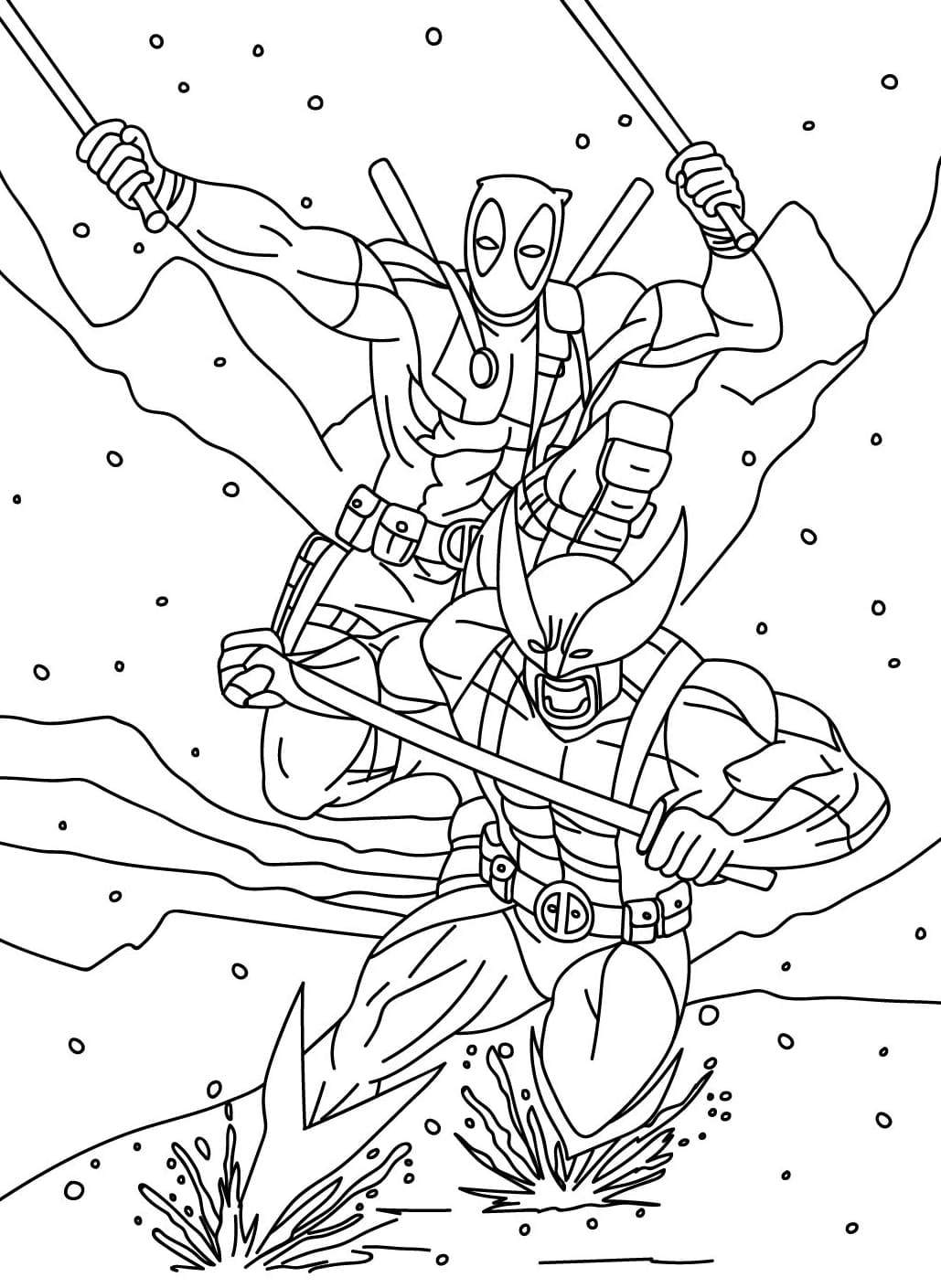 ระบายสี วูล์ฟเวอรีนต่อสู้