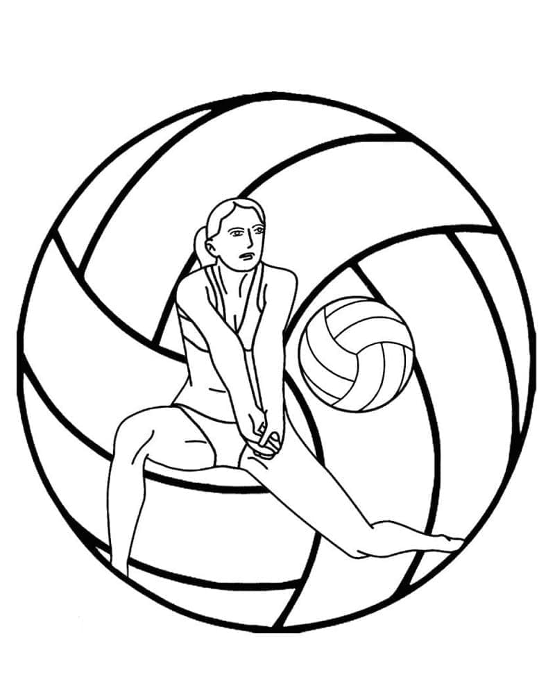 ระบายสี วอลเลย์บอล พิมพ์ได้ฟรี
