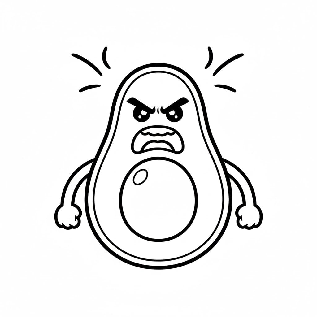 ระบายสี อะโวคาโดโกรธ