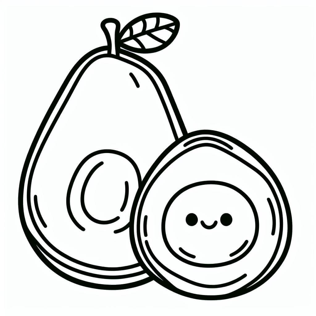 ระบายสี อะโวคาโดน่ารักมาก