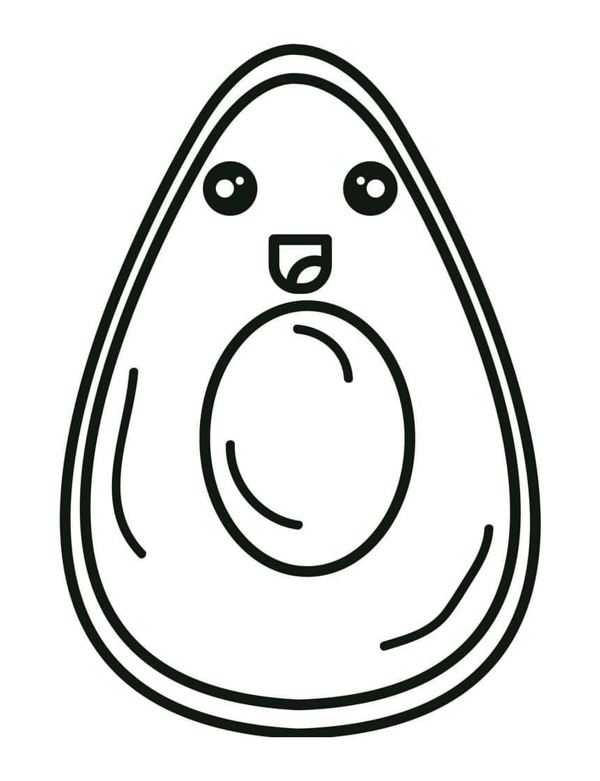 ระบายสี อะโวคาโดน่ารัก