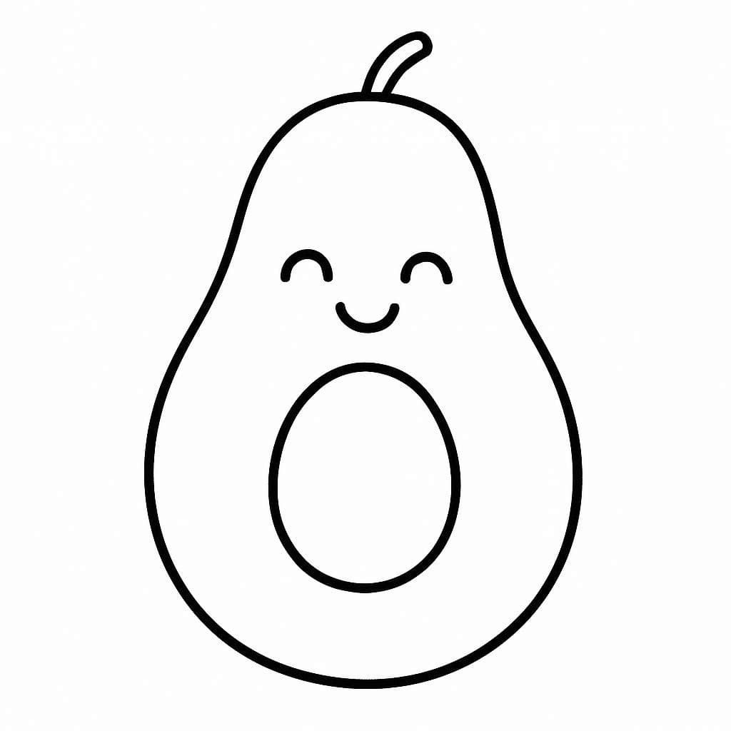 ระบายสี อะโวคาโดยิ้ม