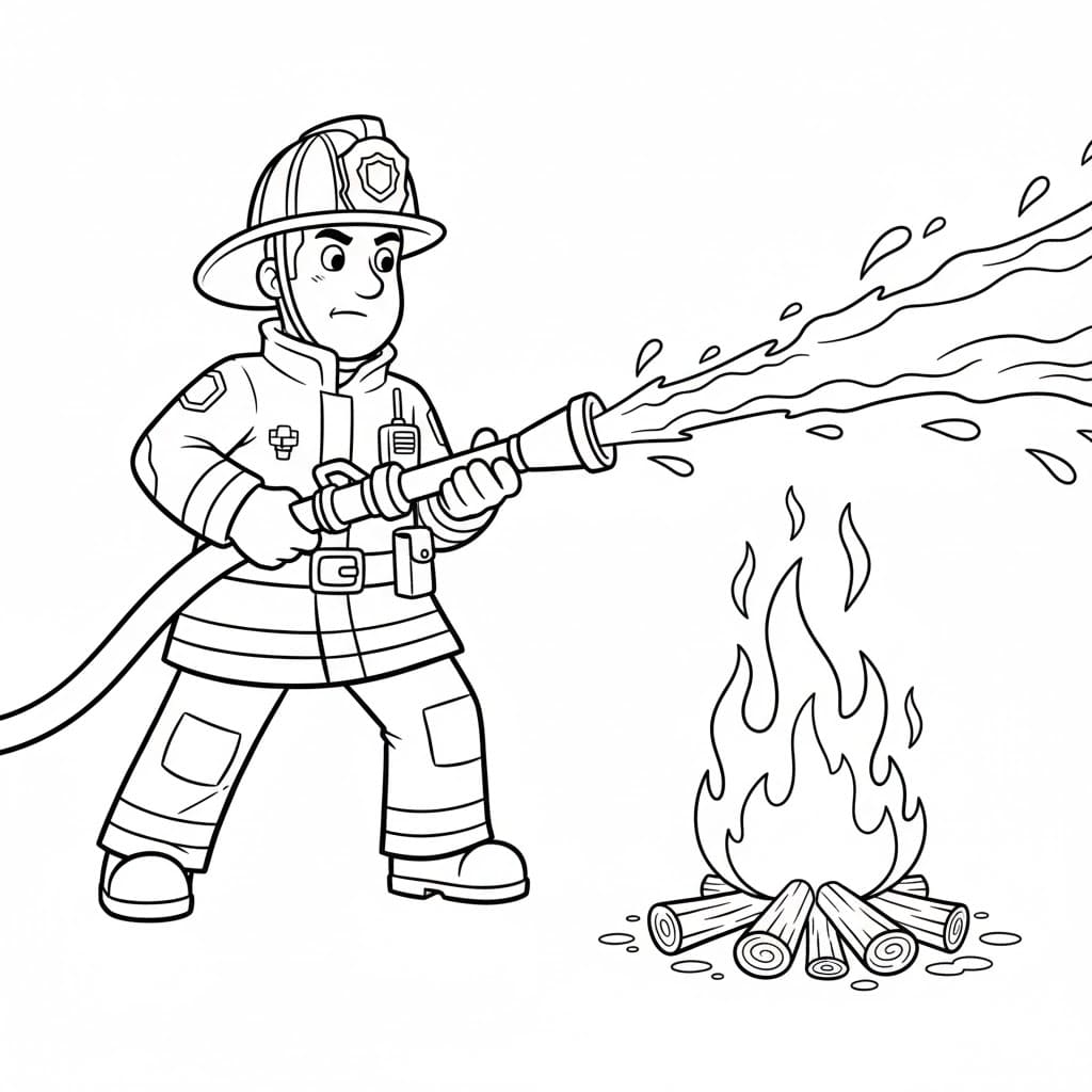 ระบายสี แอ็คชั่นนักดับเพลิงแซม