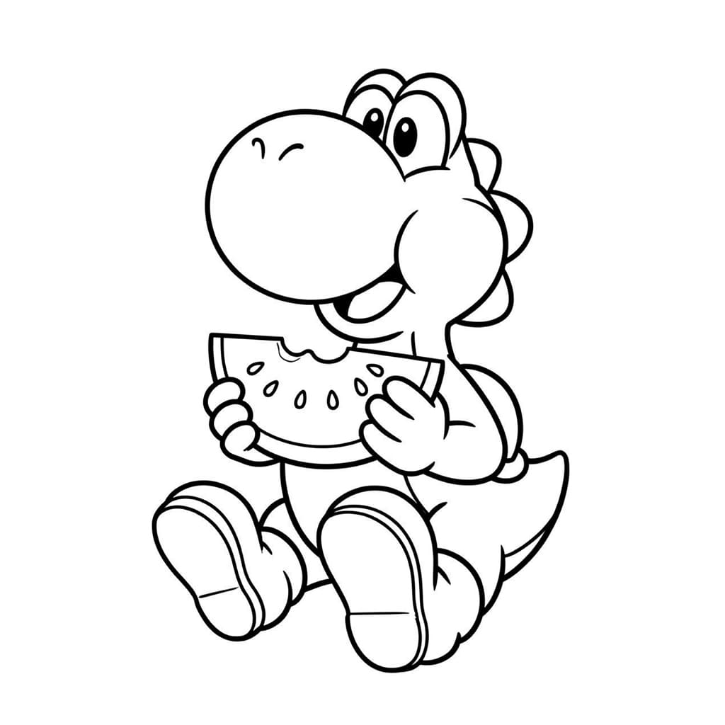 ระบายสี โยชิกำลังกิน