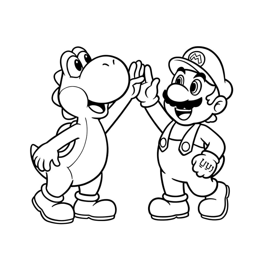 ระบายสี โยชิและมาริโอฟรี