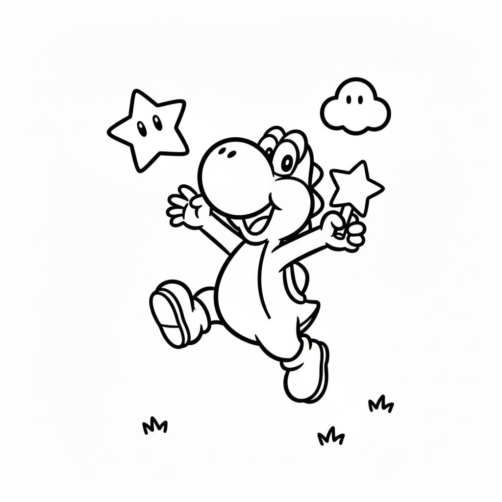 ระบายสี โยชิมีความสุข