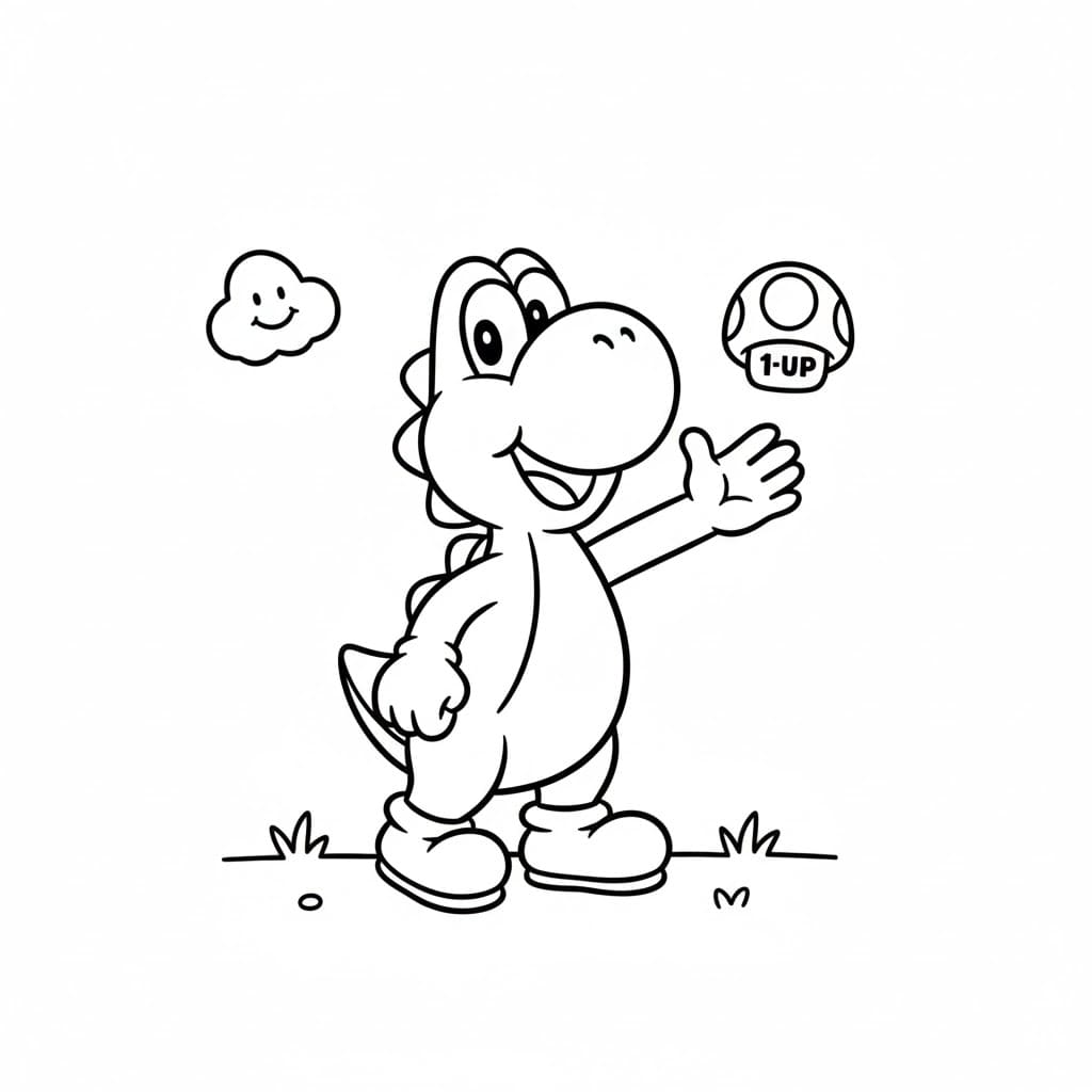 ระบายสี โยชิตัวน้อย