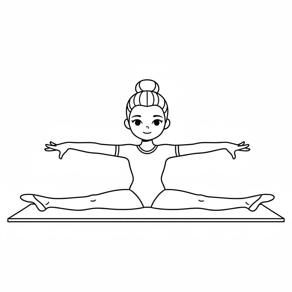 ระบายสี แบบฝึกหัดยิมนาสติกศิลป์แบบพิมพ์