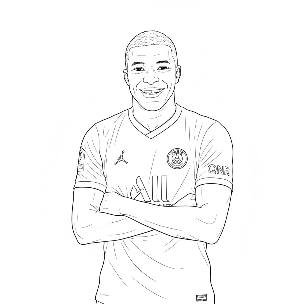 ระบายสี ใบหน้าของคีเลียน เอ็มบัปเป้