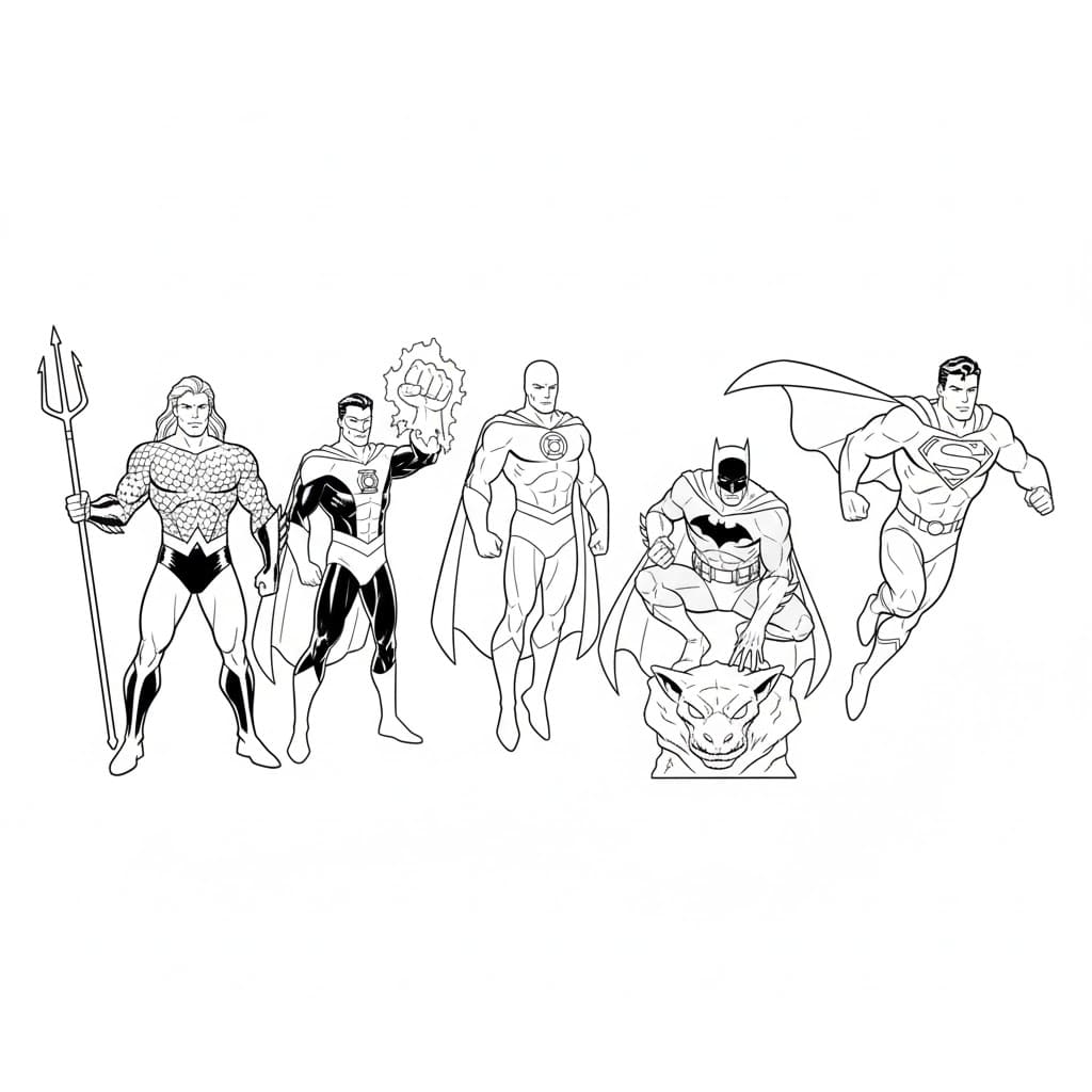 ระบายสี จัสติซ ลีก ปกติ