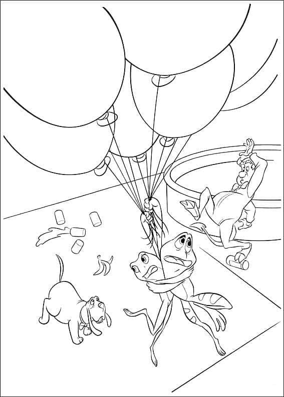 ระบายสี เจ้าหญิงกับกบแบบพิมพ์ได้