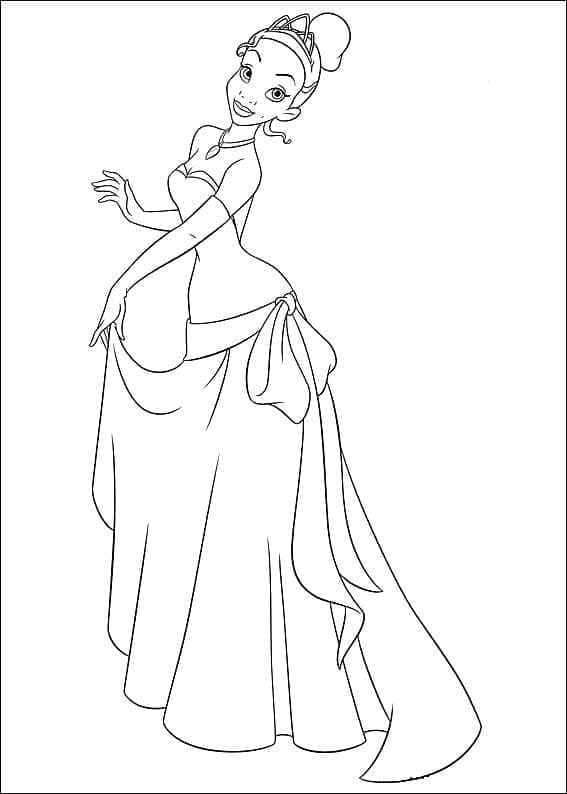 ระบายสี เจ้าหญิงกับกบ เจ้าหญิงเทียน่า