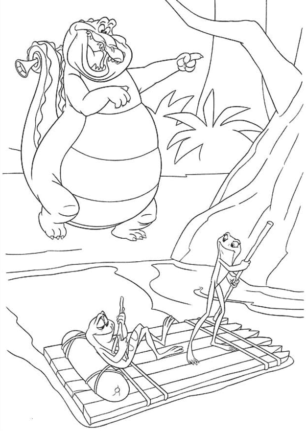 ระบายสี เจ้าหญิงกับกบ มีความสุข