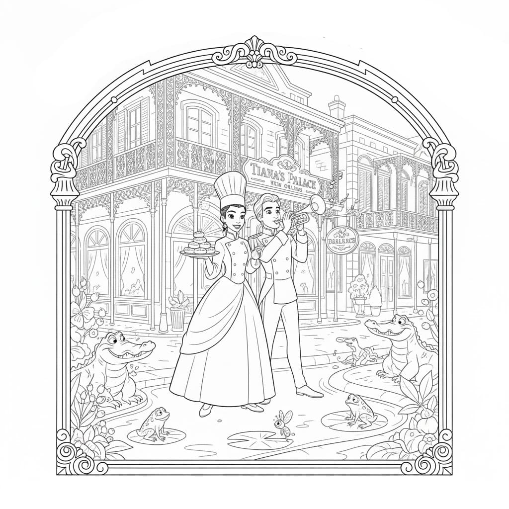 ระบายสี เจ้าหญิงกับกบสุดมหัศจรรย์