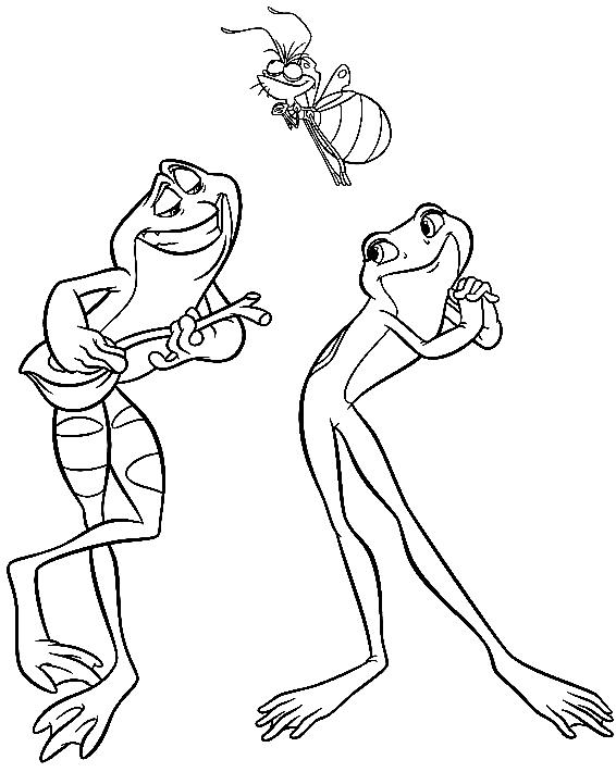 ระบายสี เจ้าหญิงและกบ ฟรี