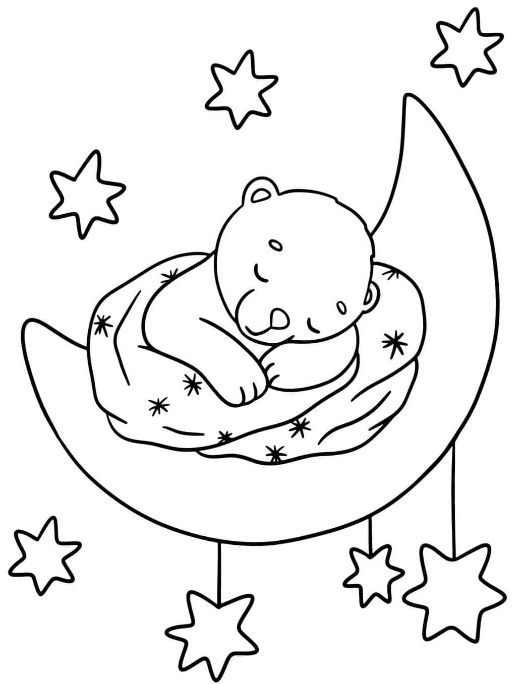 ระบายสี หมีฝันถึงดวงจันทร์